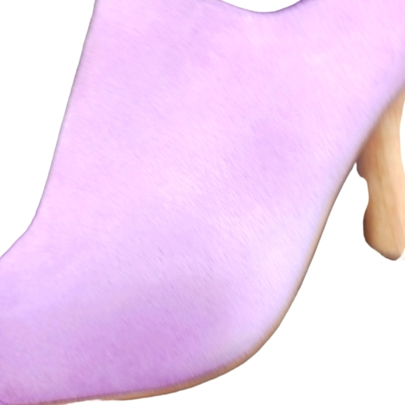 Urban Outfitters Pink Suede Mule Open Toe Round Heels size 9 - Picture 8 of 10